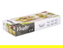 Vivalto Set 7 Piezas Relieve Fino: 1 Bol Grande y 6 Bol Pequeños, Vidrio Transparente, 54x22.5x9 cm (Set de 4)