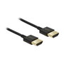 DeLOCK Cable HDMI High Speed con Ethernet, 1 m, 4K, 3D, Negro