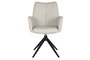 DKD Home Decor Silla Beige Negro 46 x 92 x 58 cm (2 Unidades) Metal Poliester