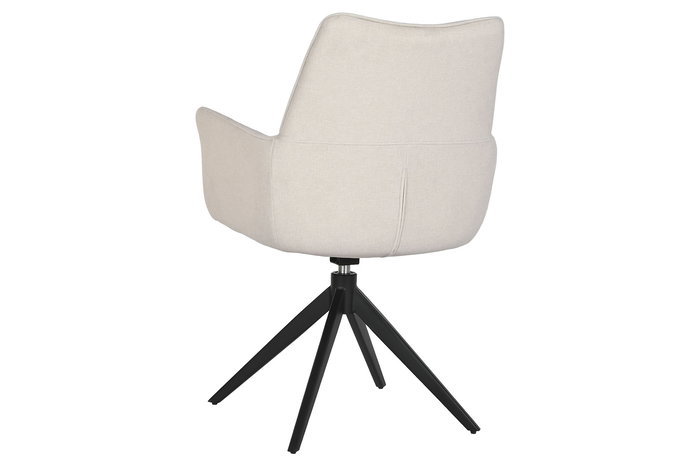 DKD Home Decor Silla Beige Negro 46 x 92 x 58 cm (2 Unidades) Metal Poliester