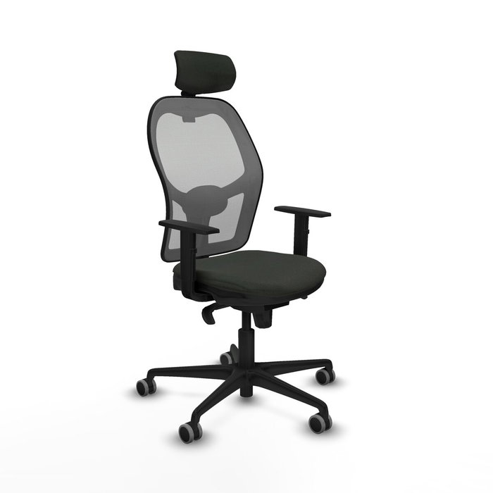 PIQUERAS Y CRESPO Silla de oficina Jorquera con mecanismo Sincro, Tela Negra y Malla Gris PIQUERAS Y CRESPO Silla de oficina Jorquera con mecanismo Sincro, Tela Negra y Malla Gris