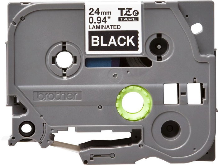 Brother TZe-355 Cinta Laminada 24mm Blanco sobre Negro Brother TZe-355 Cinta Laminada 24mm Blanco sobre Negro