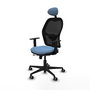 PIQUERAS Y CRESPO Silla de oficina Jorquera con mecanismo Sincro/Traslack Azul cielo y Negro