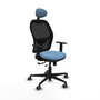 PIQUERAS Y CRESPO Silla de oficina Jorquera con mecanismo Sincro/Traslack Azul cielo y Negro