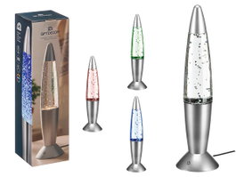 Giftdecor Lámpara Purpurina RGB Gris Plata 9x36x9cm (Set de 6)