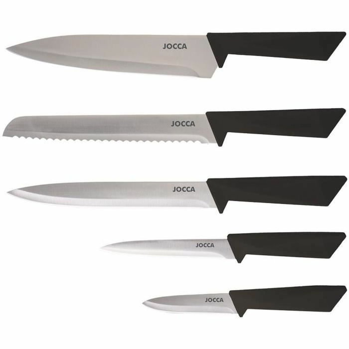 Jocca Juego de 5 cuchillos con taco de polipropileno Negro