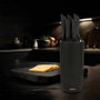 Jocca Juego de 5 cuchillos con taco de polipropileno Negro