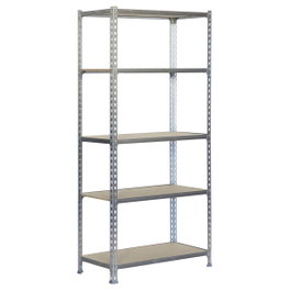 Simon Rack Estantería de madera y galva 5 estantes 167.4x71x31cm