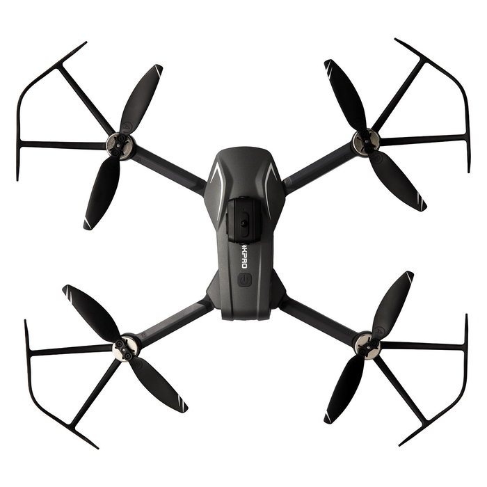 AMEWI Drohne AMXFlight X4KPro Quadrocopter con Camara 4K 3840x2160, brushless, Plegable, RTF, Alcance 50m, Bateria 1500mAh, Color Gris