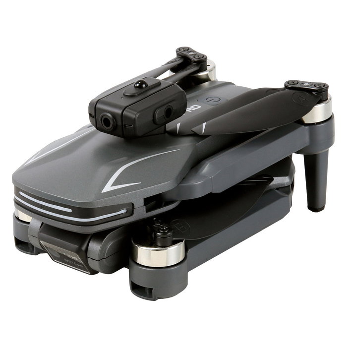 AMEWI Drohne AMXFlight X4KPro Quadrocopter con Camara 4K 3840x2160, brushless, Plegable, RTF, Alcance 50m, Bateria 1500mAh, Color Gris