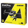 AMEWI Drohne AMXFlight X4KPro Quadrocopter con Camara 4K 3840x2160, brushless, Plegable, RTF, Alcance 50m, Bateria 1500mAh, Color Gris