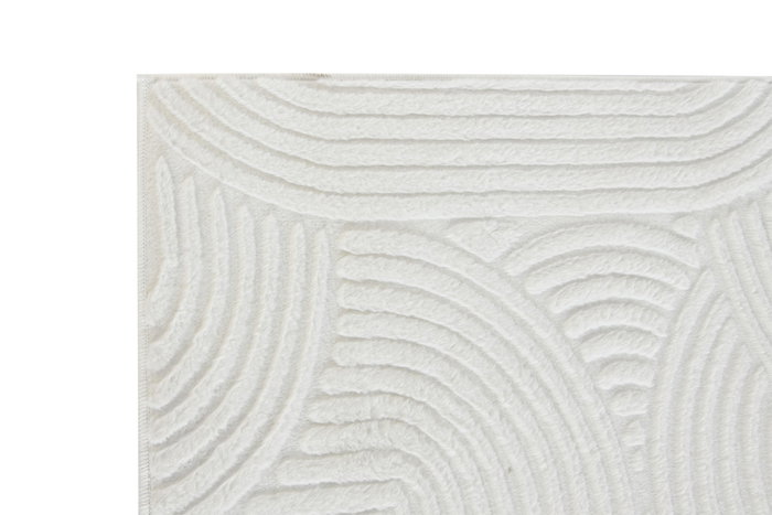 DKD Home Decor Alfombra de Poliéster Crudo 160x230 cm Antideslizante