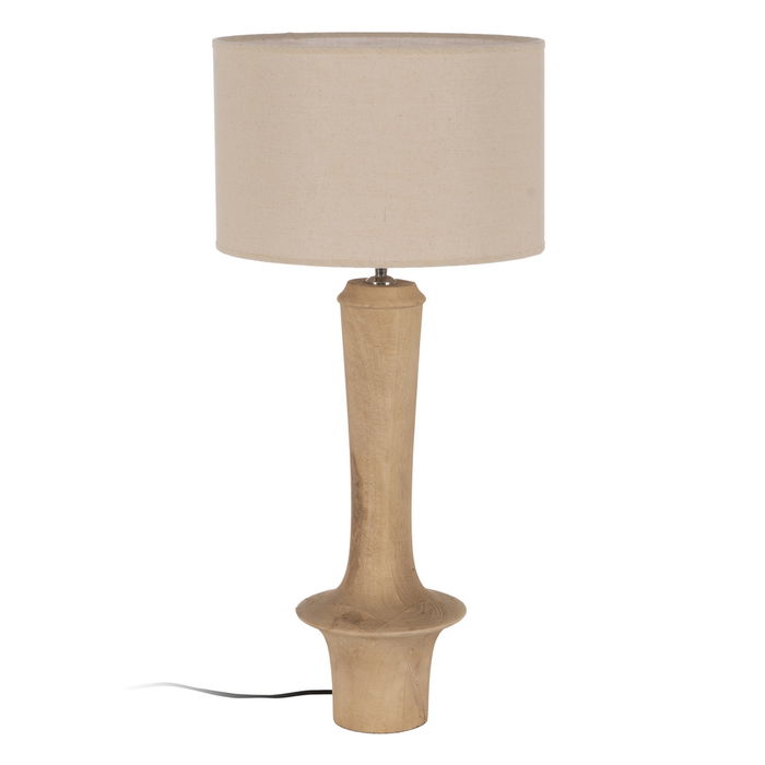 Pantalla Beige Tejido Iluminación 35 X 35 X 22 cm