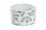 DKD Home Decor Set de 4 Tablas de Aperitivo Hojas en Gres y Bambú