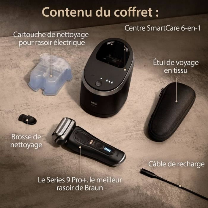 Braun Series 9 Pro+ 9560cc Negro, Uso Seco y Mojado con Estación de Carga
