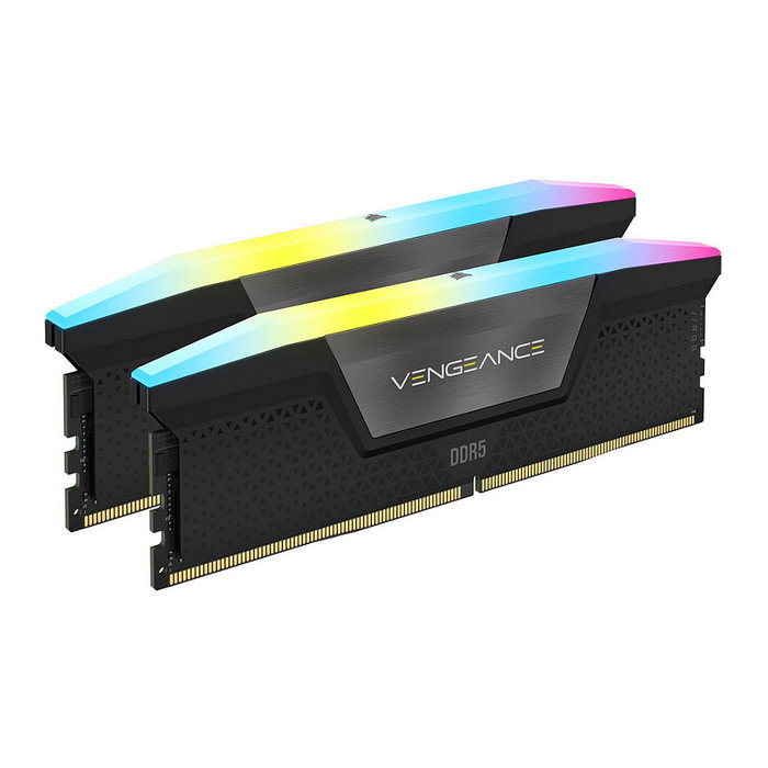 Corsair Vengeance RGB CMH64GX5M2B5600C40 Kit de Memoria RAM 64GB (2x32GB) DDR5 5600MHz CL40 para PC con Intel XMP 3.0 y Retroiluminación Corsair Vengeance RGB CMH64GX5M2B5600C40 Kit de Memoria RAM 64GB (2x32GB) DDR5 5600MHz CL40 para PC con Intel XMP 3.0 y Retroiluminación