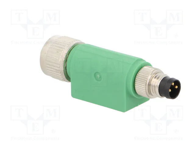 PHOENIX CONTACT Adaptador M12 Hembra Recto a M8 Macho Recto, 3 Pines PHOENIX CONTACT Adaptador M12 Hembra Recto a M8 Macho Recto, 3 Pines