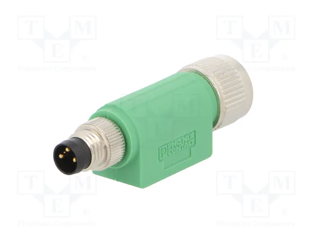 PHOENIX CONTACT Adaptador M12 Hembra Recto a M8 Macho Recto, 3 Pines PHOENIX CONTACT Adaptador M12 Hembra Recto a M8 Macho Recto, 3 Pines