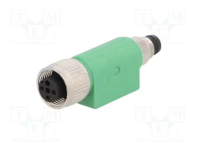 PHOENIX CONTACT Adaptador M12 Hembra Recto a M8 Macho Recto, 3 Pines PHOENIX CONTACT Adaptador M12 Hembra Recto a M8 Macho Recto, 3 Pines