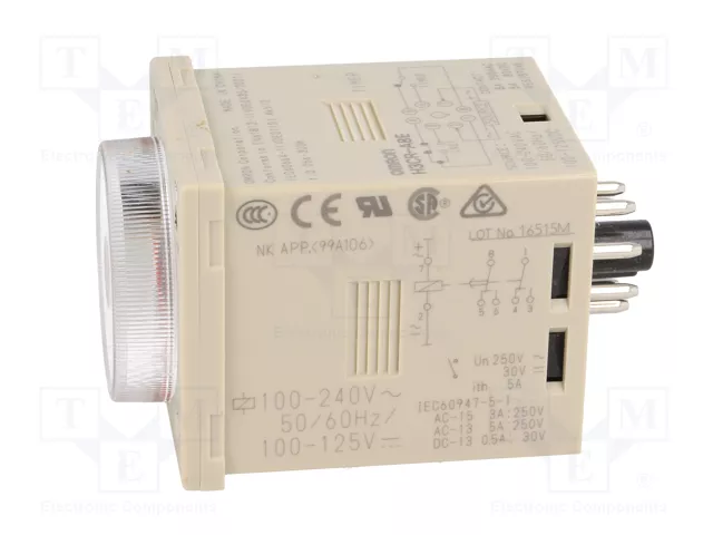 OMRON H3CR-A8E100-240 Relé de tiempo SPDT 250VAC/5A