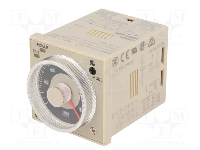 OMRON H3CR-A8E100-240 Relé de tiempo SPDT 250VAC/5A