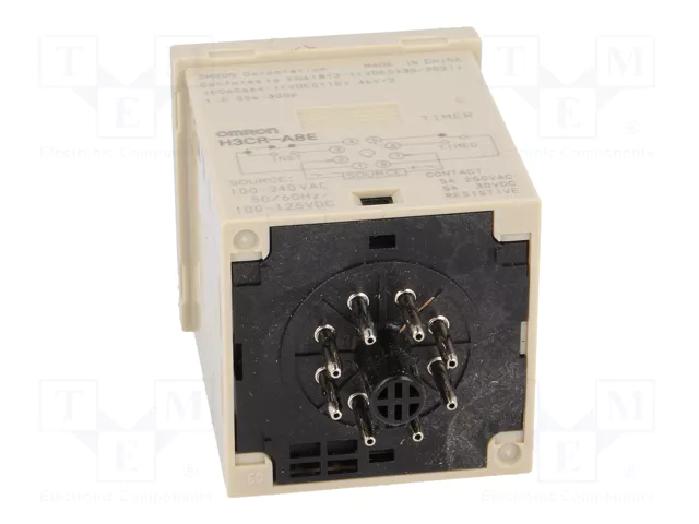 OMRON H3CR-A8E100-240 Relé de tiempo SPDT 250VAC/5A