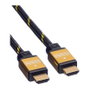 ROLINE GOLD HDMI High Speed Cable con Ethernet, 1,5 m, Negro/Oro