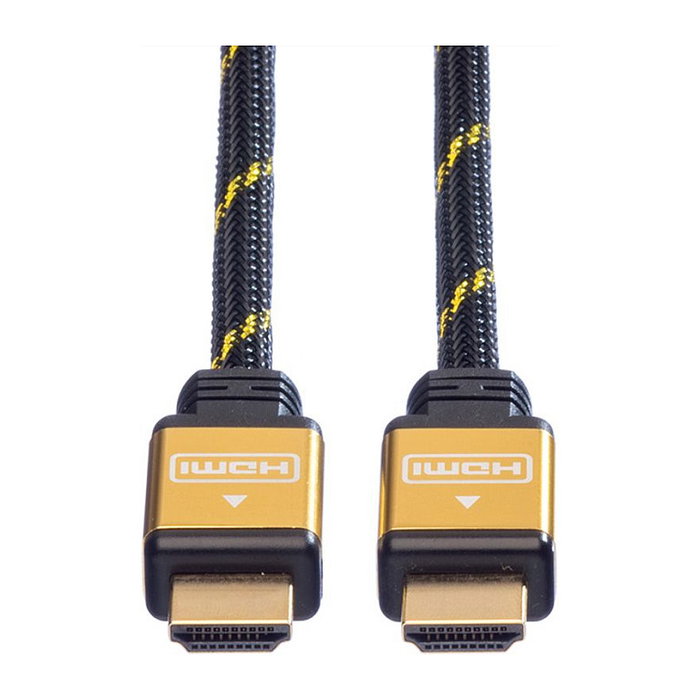ROLINE GOLD HDMI High Speed Cable con Ethernet, 1,5 m, Negro/Oro ROLINE GOLD HDMI High Speed Cable con Ethernet, 1,5 m, Negro/Oro