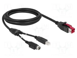 DeLOCK 85488 Cable PoweredUSB USB Tipo-B a Hosiden Mini-DIN 3 Pin 2 m