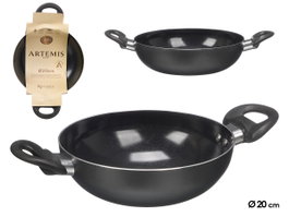 KINVARA Sartén Wok con Asas Antracita 20cm