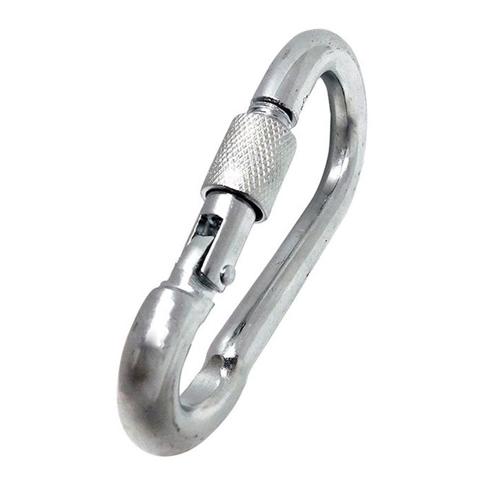 Edm Mosquetón de bombero con seguro MSQ02 de acero galvanizado 10 x 100 mm Edm Mosquetón de bombero con seguro MSQ02 de acero galvanizado 10 x 100 mm