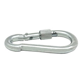 Edm Mosquetón de bombero con seguro MSQ02 de acero galvanizado 10 x 100 mm