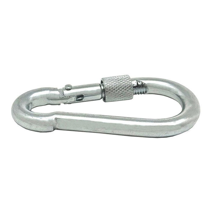 Edm Mosquetón de bombero con seguro MSQ02 de acero galvanizado 10 x 100 mm Edm Mosquetón de bombero con seguro MSQ02 de acero galvanizado 10 x 100 mm