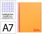 Liderpapel Cuaderno espiral Micro Wonder A7 naranja 100 hojas cuadro 5mm