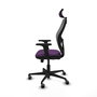 PIQUERAS Y CRESPO Silla de oficina Jorquera con mecanismo Sincro/Traslack, Morado y Gris