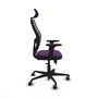 PIQUERAS Y CRESPO Silla de oficina Jorquera con mecanismo Sincro/Traslack, Morado y Gris