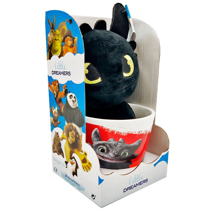 Dreamworks Animation Como Entrenar a tu Dragon Taza + Peluche Desdentado 18cm