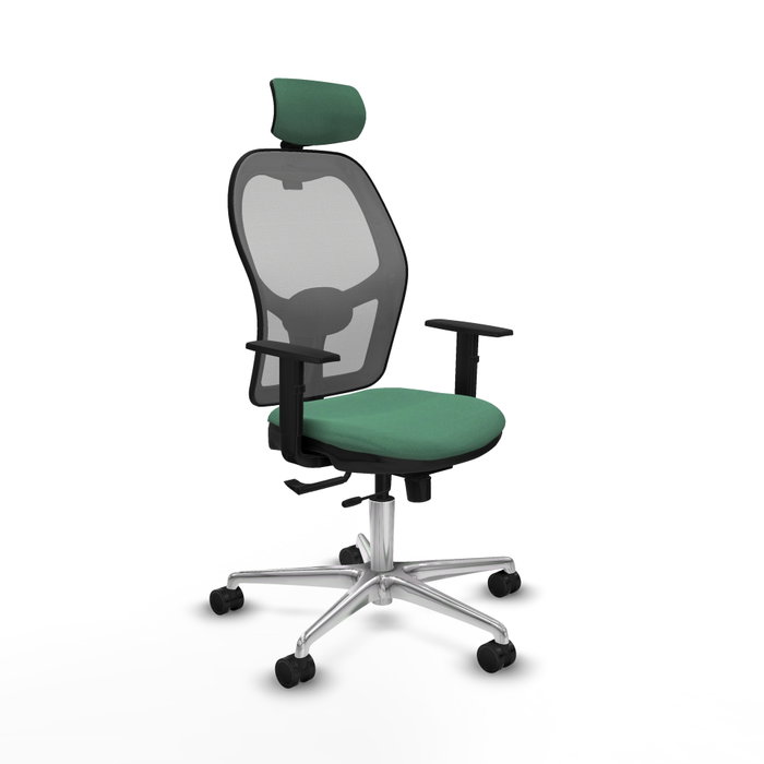 PIQUERAS Y CRESPO Silla de oficina Jorquera con mecanismo Sincro/Traslack, Verde esmeralda y Gris PIQUERAS Y CRESPO Silla de oficina Jorquera con mecanismo Sincro/Traslack, Verde esmeralda y Gris