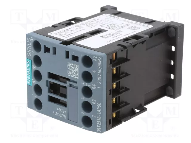 SIEMENS 3RT2518-1AP00 Contactor 4-polar 16A 230VAC SIEMENS 3RT2518-1AP00 Contactor 4-polar 16A 230VAC