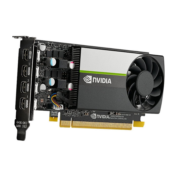 PNY Quadro T1000 Tarjeta Gráfica 4GB GDDR6 128-bit Low Profile, PCIe x16 3.0, 4x Mini DisplayPort, 7680 x 4320, VCNT1000-SB