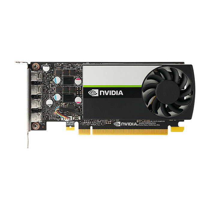 PNY Quadro T1000 Tarjeta Gráfica 4GB GDDR6 128-bit Low Profile, PCIe x16 3.0, 4x Mini DisplayPort, 7680 x 4320, VCNT1000-SB