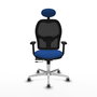 PIQUERAS Y CRESPO Silla de oficina Jorquera Azul y Negro con mecanismo Sincro/Traslack