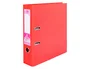Liderpapel Archivador de Palanca A4 Documenta Forrado PVC con Rado Lomo 75mm Rojo, Compresor Metálico, Tarjetero