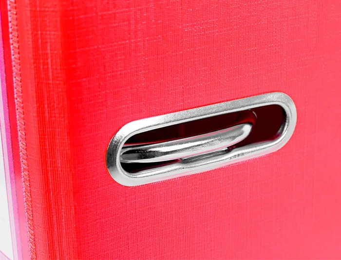 Liderpapel Archivador de Palanca A4 Documenta Forrado PVC con Rado Lomo 75mm Rojo, Compresor Metálico, Tarjetero