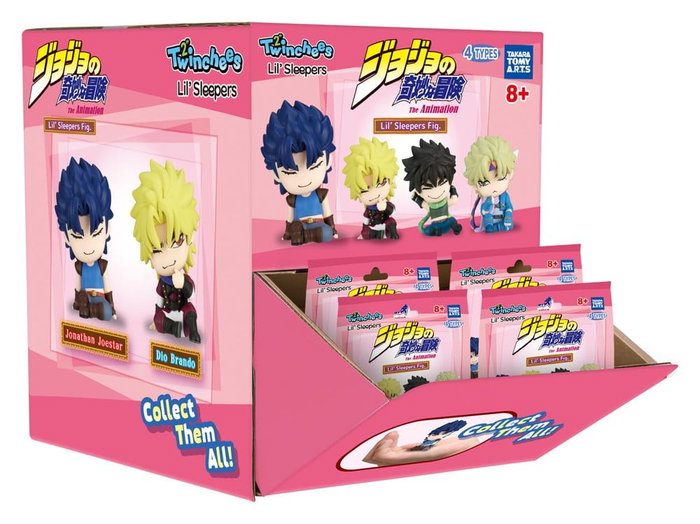 Takara Tomy Jojo´s Bizzare Adventure Minifiguras Twinchees Lil´Sleepers 5 cm Blind Pack Expositor (24)