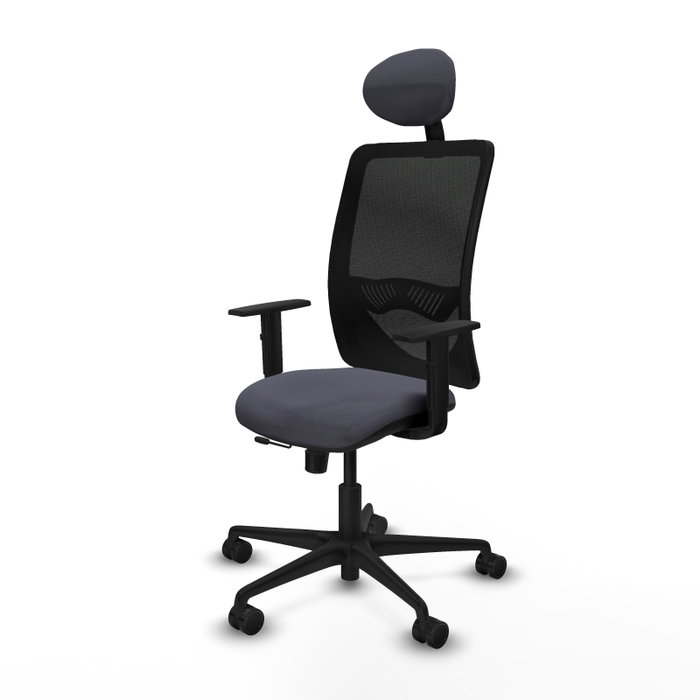 PIQUERAS Y CRESPO Silla de oficina Zulema con mecanismo Sincro/Traslack, Gris oscuro y Negro PIQUERAS Y CRESPO Silla de oficina Zulema con mecanismo Sincro/Traslack, Gris oscuro y Negro