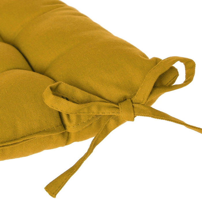 Atmosphera Cojín para silla estilo galleta Mostaza 38 x 38 cm Atmosphera Cojín para silla estilo galleta Mostaza 38 x 38 cm