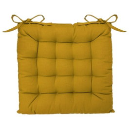 Atmosphera Cojín para silla estilo galleta Mostaza 38 x 38 cm