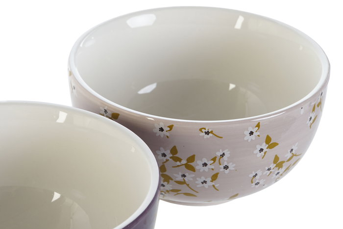 DKD Home Decor Bol Shabby Verde Mostaza 14 x 14 x 7 cm (4 Unidades)