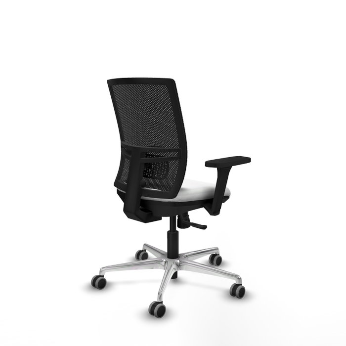 PIQUERAS Y CRESPO Silla de oficina Yunquera con mecanismo Sincro, Blanco y Negro